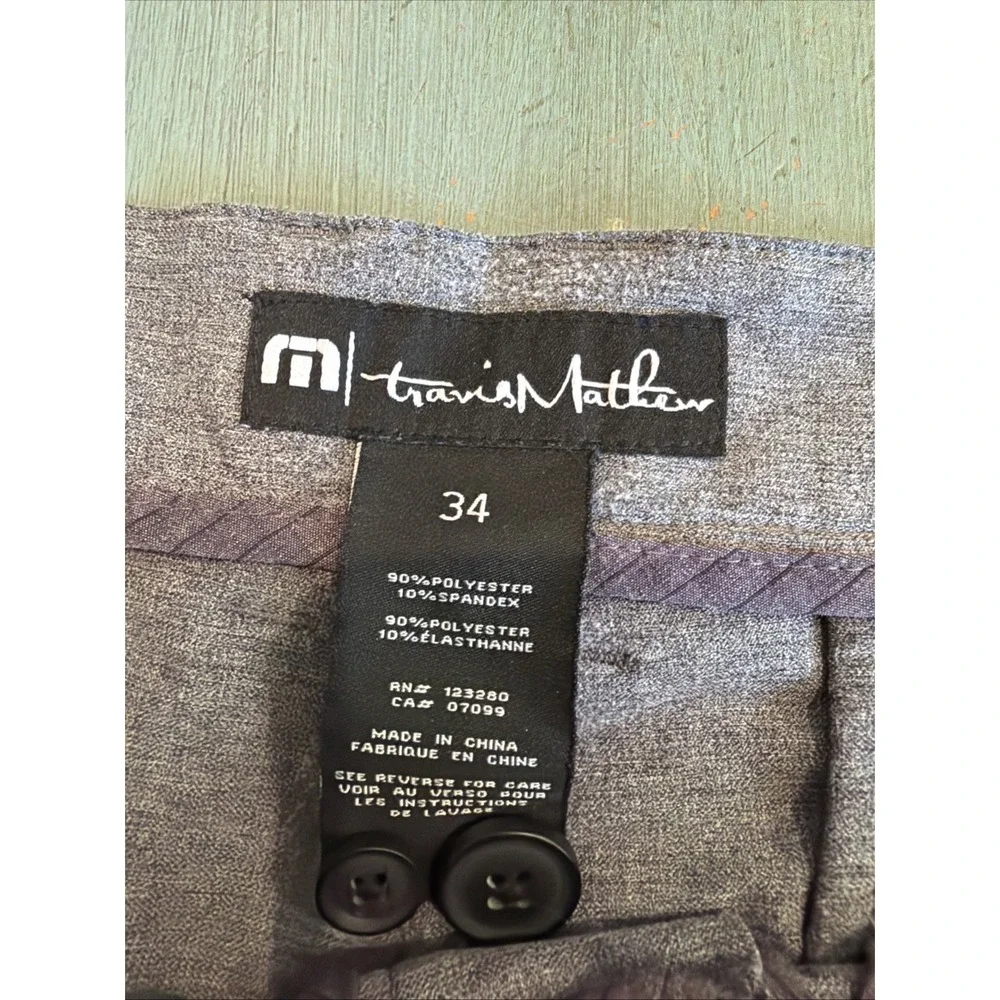 TravisMathew Golf Shorts Mens 34 Dark Heather Gray Performance Stretch 78674